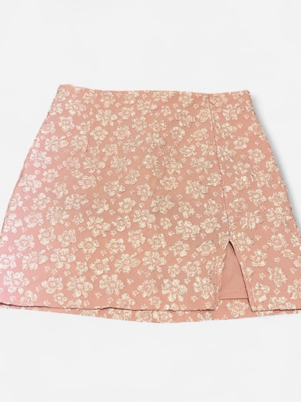 wild fable Pink Floral Mini Skirt with Front Slit